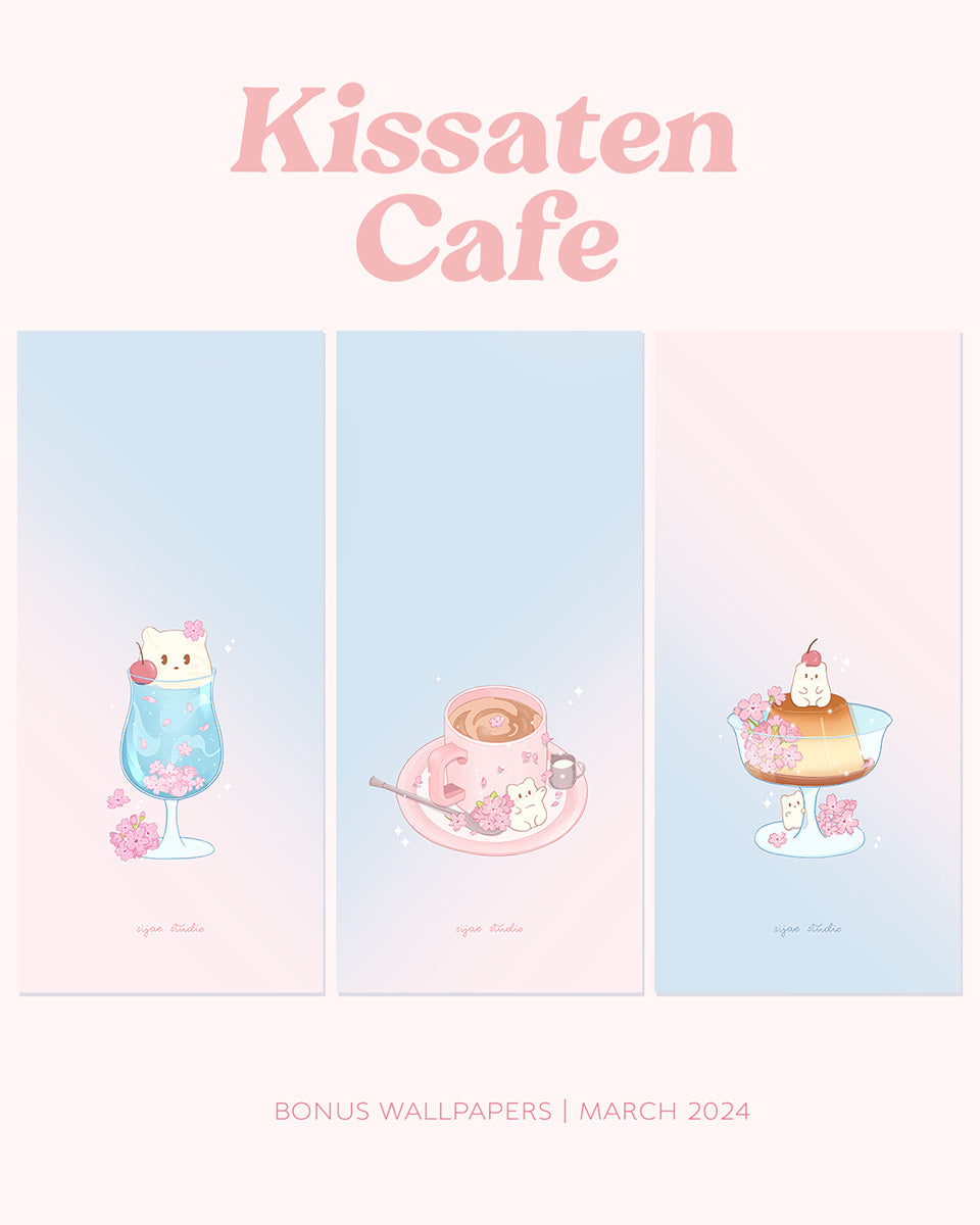 Kissaten Phone Wallpaper Set