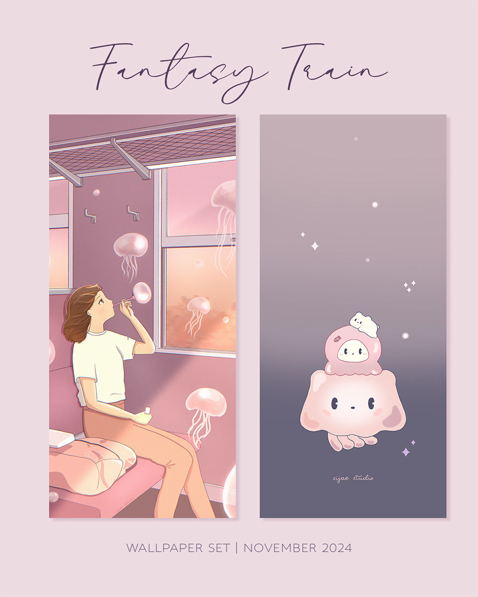 Fantasy Train Phone Wallpaper Set