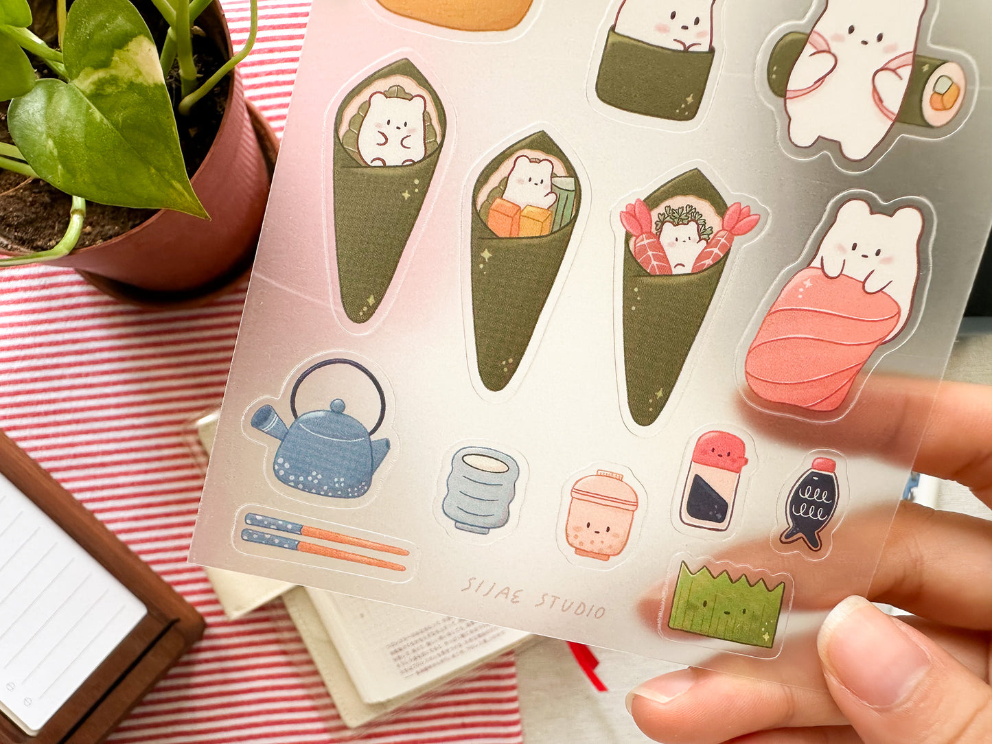 Mochi Sushi Clear Sticker Sheet