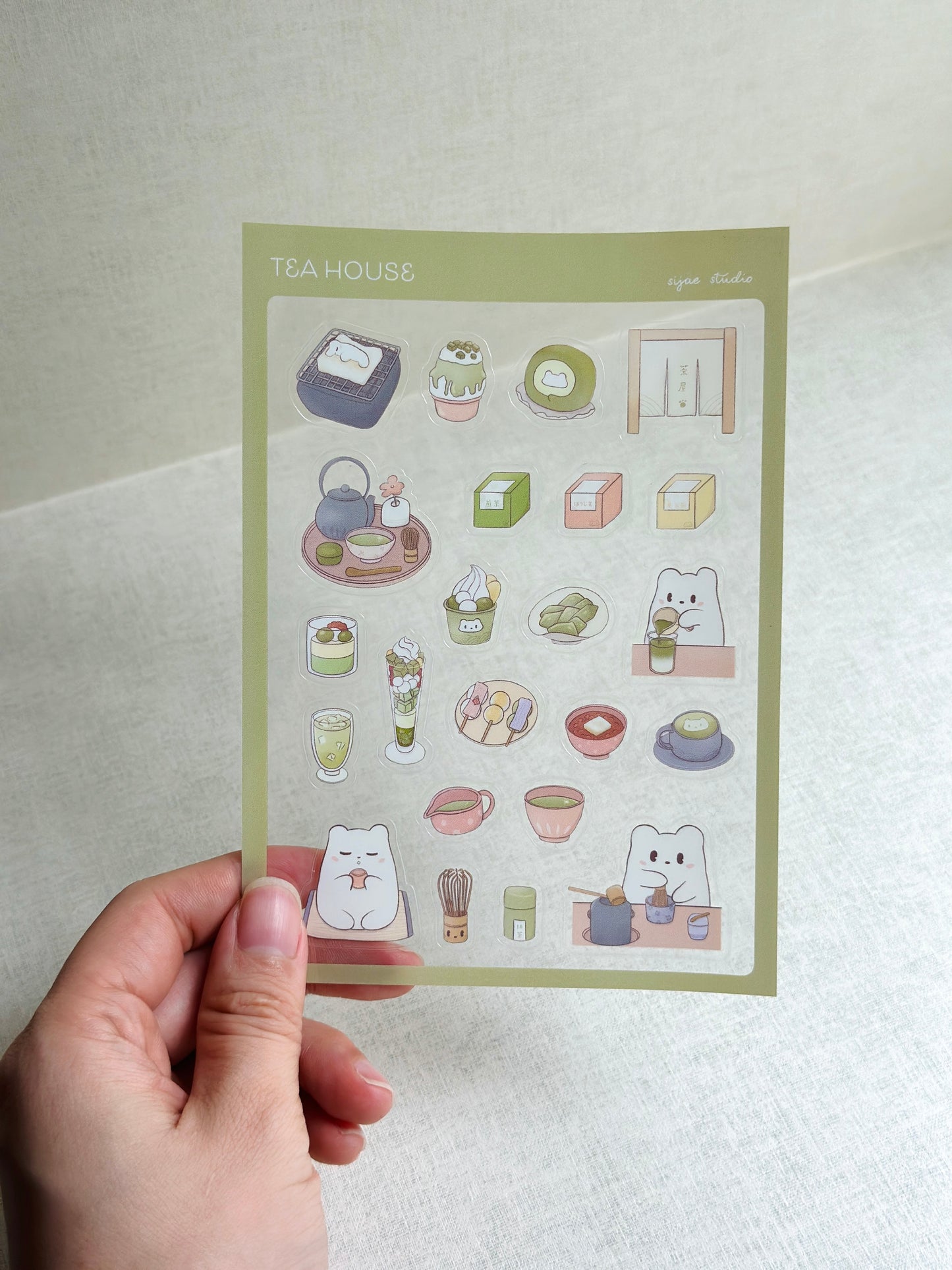 Tea House Clear Sticker Sheet