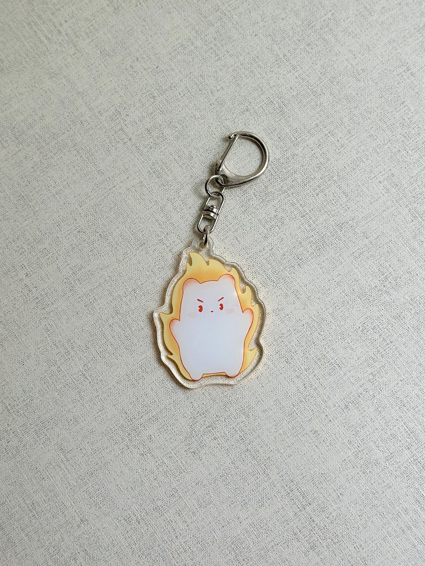 Fiery Bear Acrylic Keychain