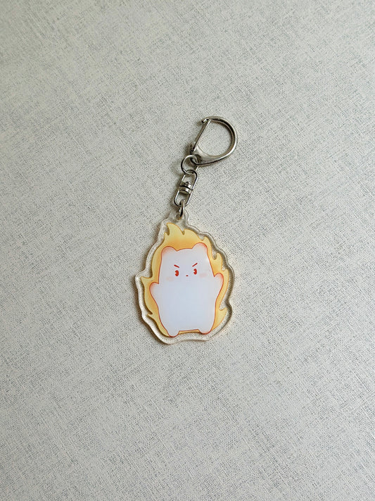 Fiery Bear Acrylic Keychain