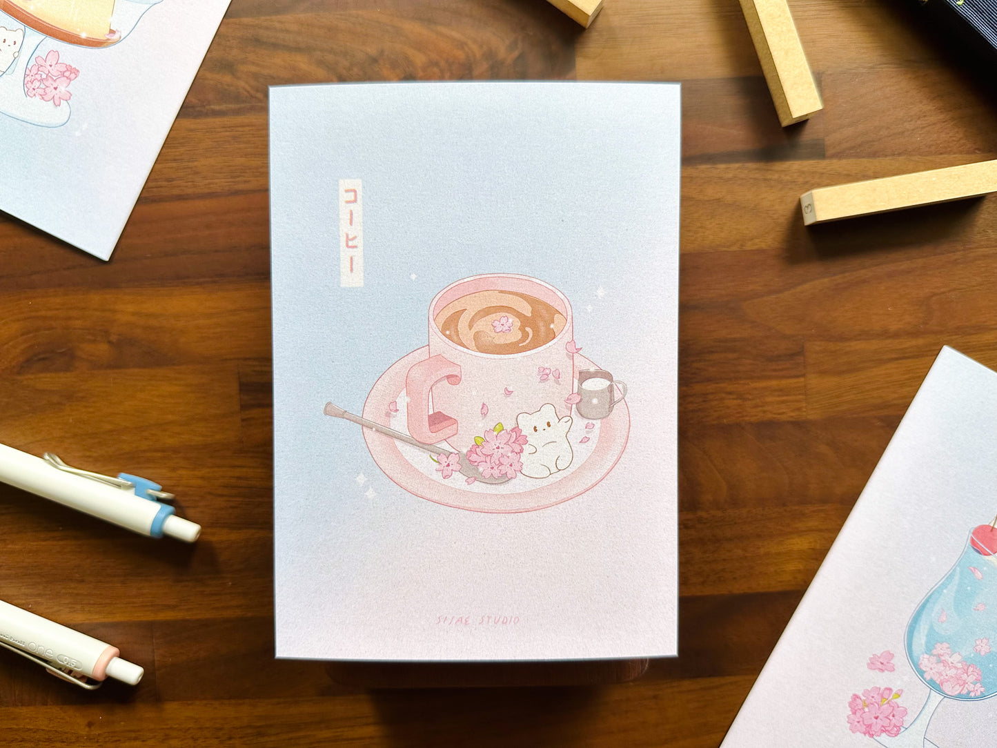 Sakura Coffee Art Print