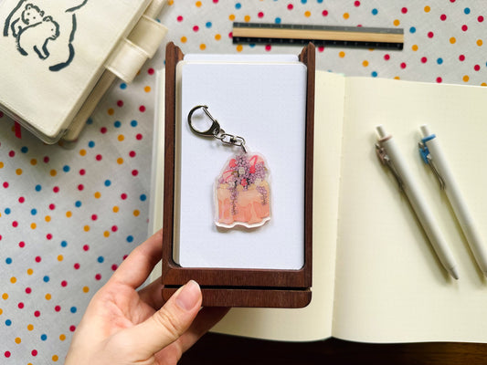 Wisteria Toast Holographic Keychain