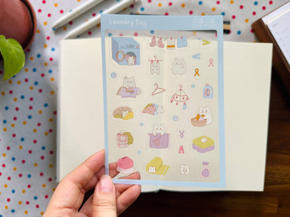 Laundry Day Clear Sticker Sheet