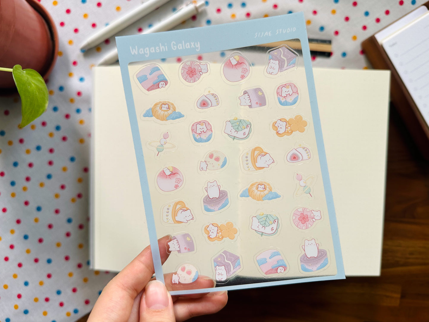 Wagashi Galaxy Clear Sticker Sheet