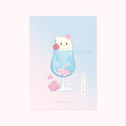 Sakura Cream Soda Art Print