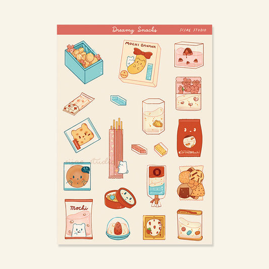 Dreamy Snacks Sticker Sheet