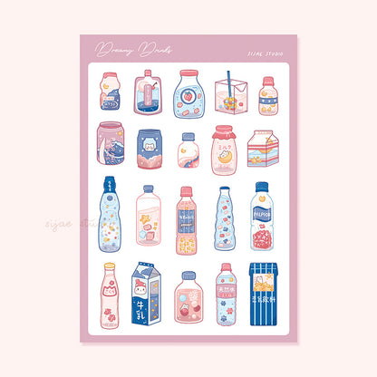 Dreamy Drinks 2.0 Clear Sticker Sheet