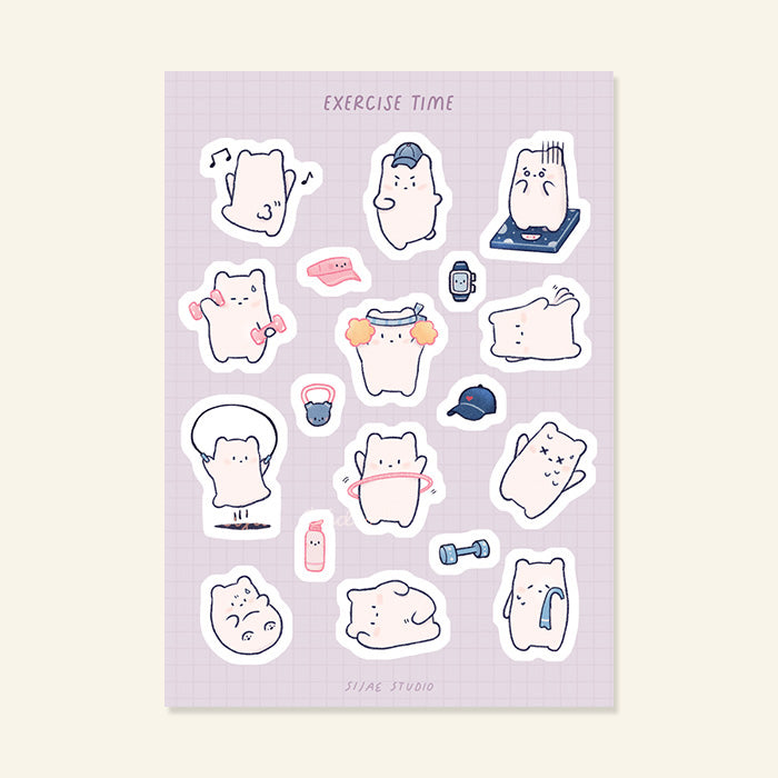 Exercise Time Sticker Sheet