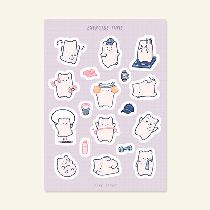 Exercise Time Sticker Sheet