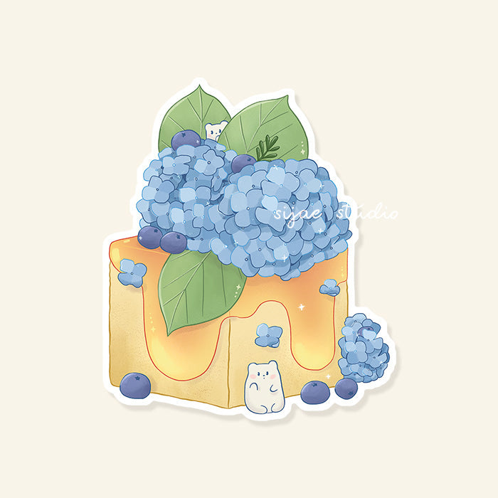 Hydrangeas Honey Toast Sticker