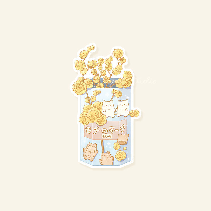 Mochi's March Glitter Sticker