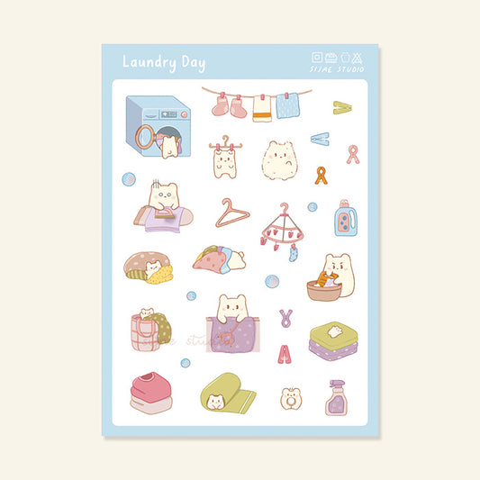 Laundry Day Clear Sticker Sheet