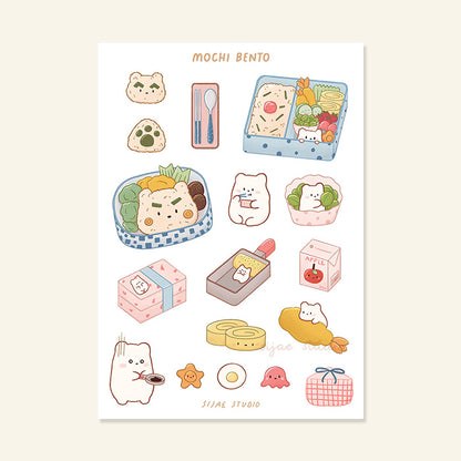 Mochi Bento Clear Sticker Sheet