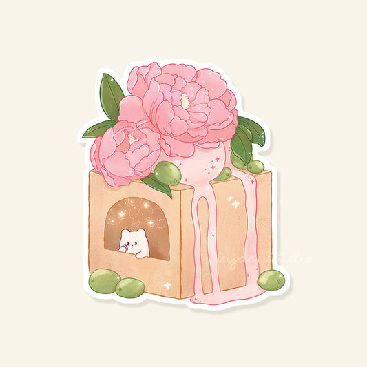 Peonies Toast Sticker