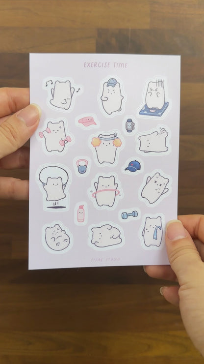 Exercise Time Sticker Sheet