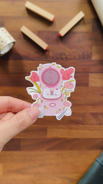 Spa Time in a Rice Cooker Sticker