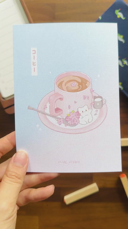 Sakura Coffee Art Print