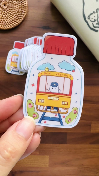 Train in a Bottle Sticker