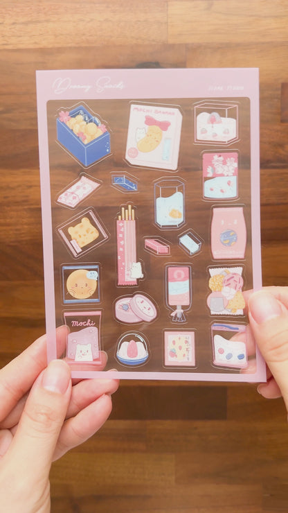 Dreamy Snacks 2.0 Clear Sticker Sheet