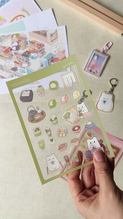 Tea House Clear Sticker Sheet