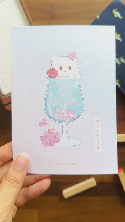 Sakura Cream Soda Art Print