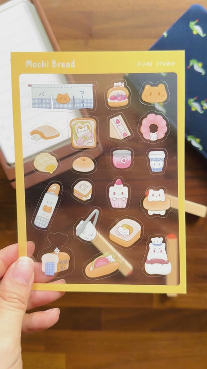 Mochi Bread Clear Sticker Sheet