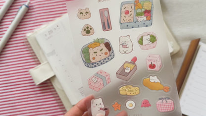 Mochi Bento Clear Sticker Sheet