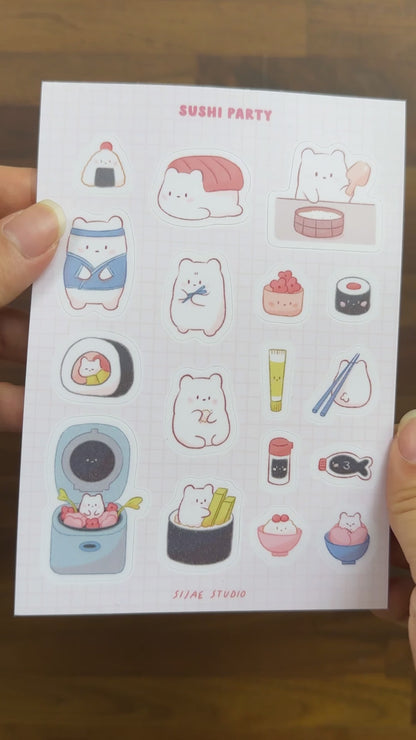 Sushi Party Sticker Sheet