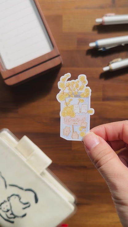 Mochi's March Glitter Sticker