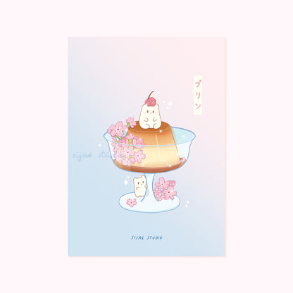 Sakura Pudding Art Print