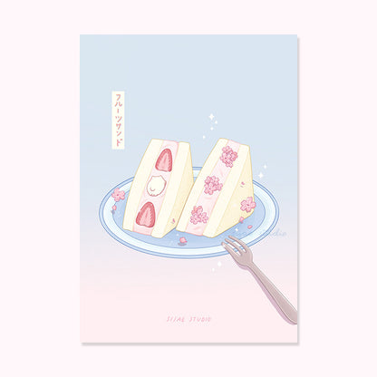 Sakura Fruits Sandwich Art Print