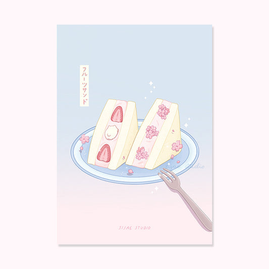 Sakura Fruits Sandwich Art Print