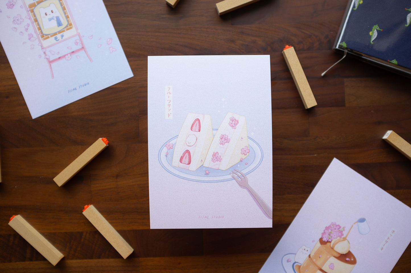 Sakura Fruits Sandwich Art Print