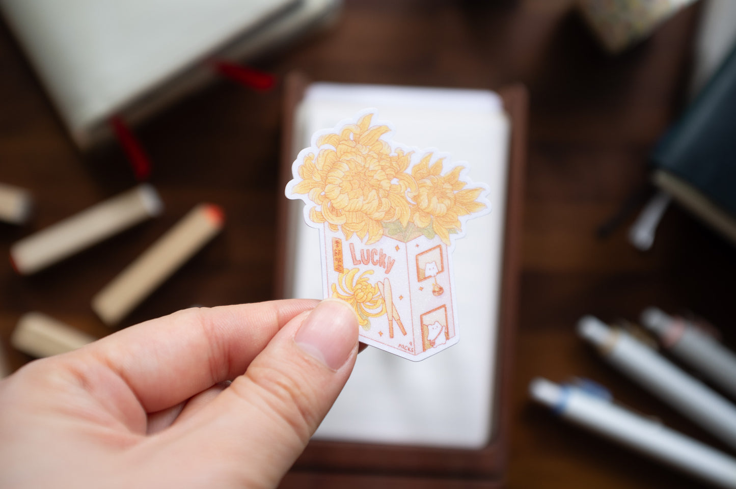 Lucky Snack Glitter Sticker