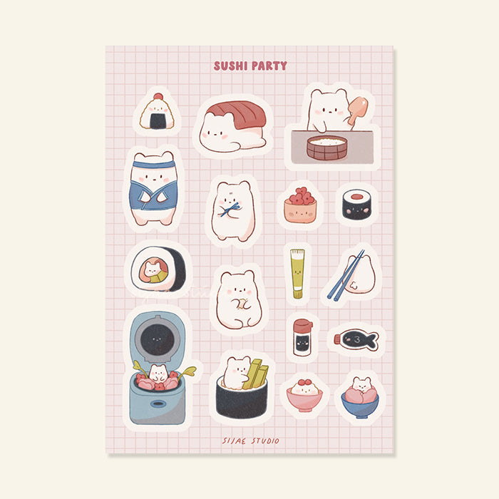 Sushi Party Sticker Sheet