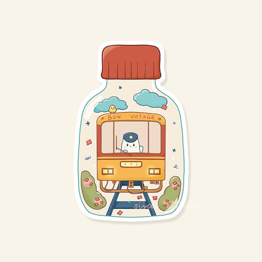 Train in a Bottle Sticker